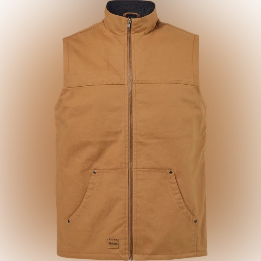 Brazos Men's XXL Gate Keeper Full Zip Vest Fleece Lined 100% Cotton Outdoor Hunt